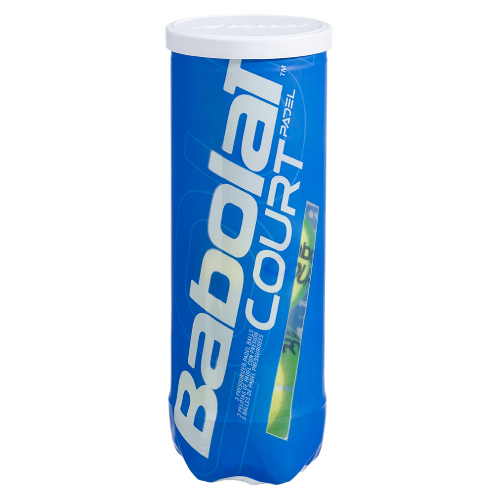 Tube de 3 balles de padel Babolat Court