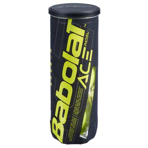 Dose mit 3 Babolat Ace Padelbällen, Vorderansicht
