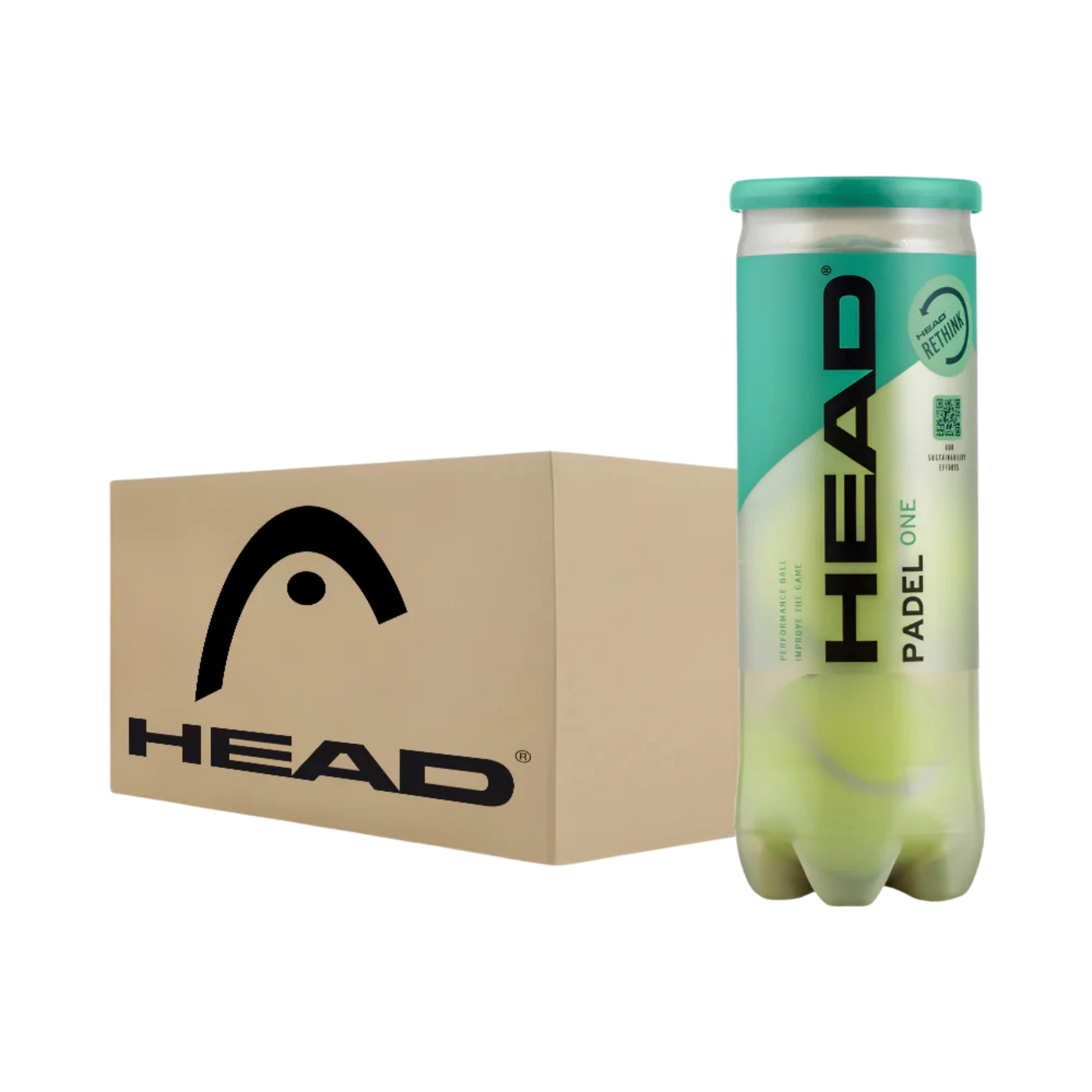 Carton de 24 tubes de balles Head Padel One