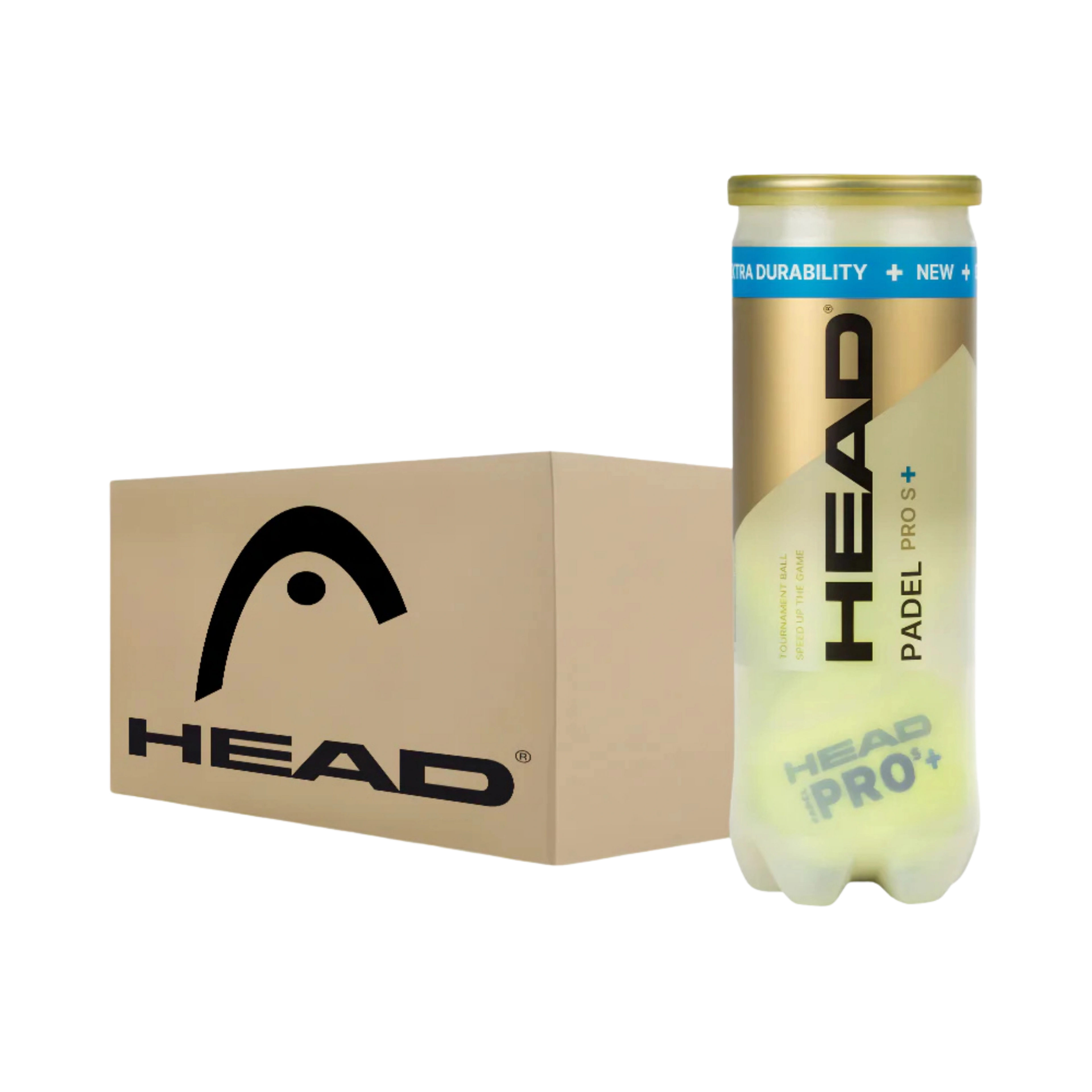 Carton de 24 tubes de balles de padel Head Pro S+