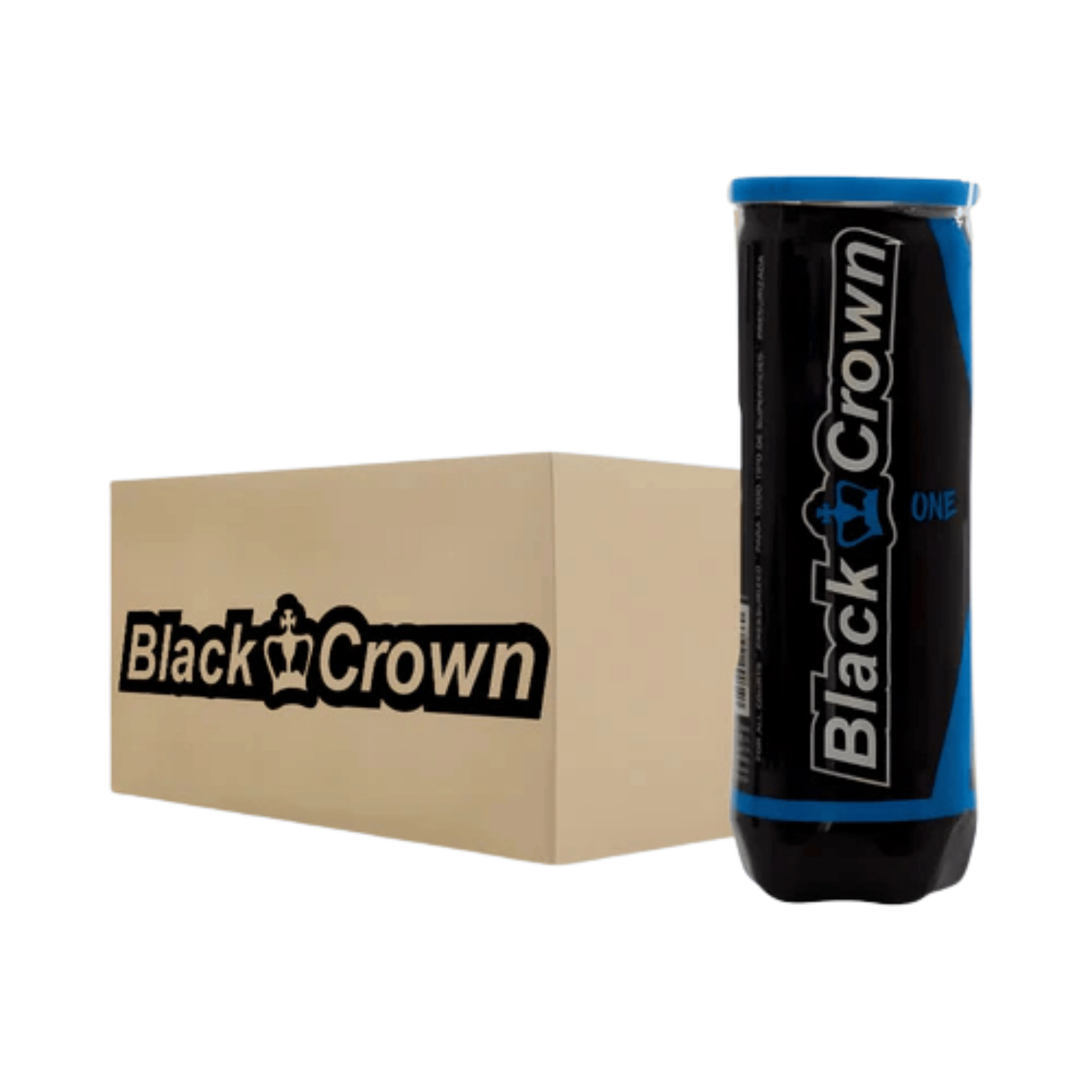 Carton de 24 tubes de balles de padel Black Crown One