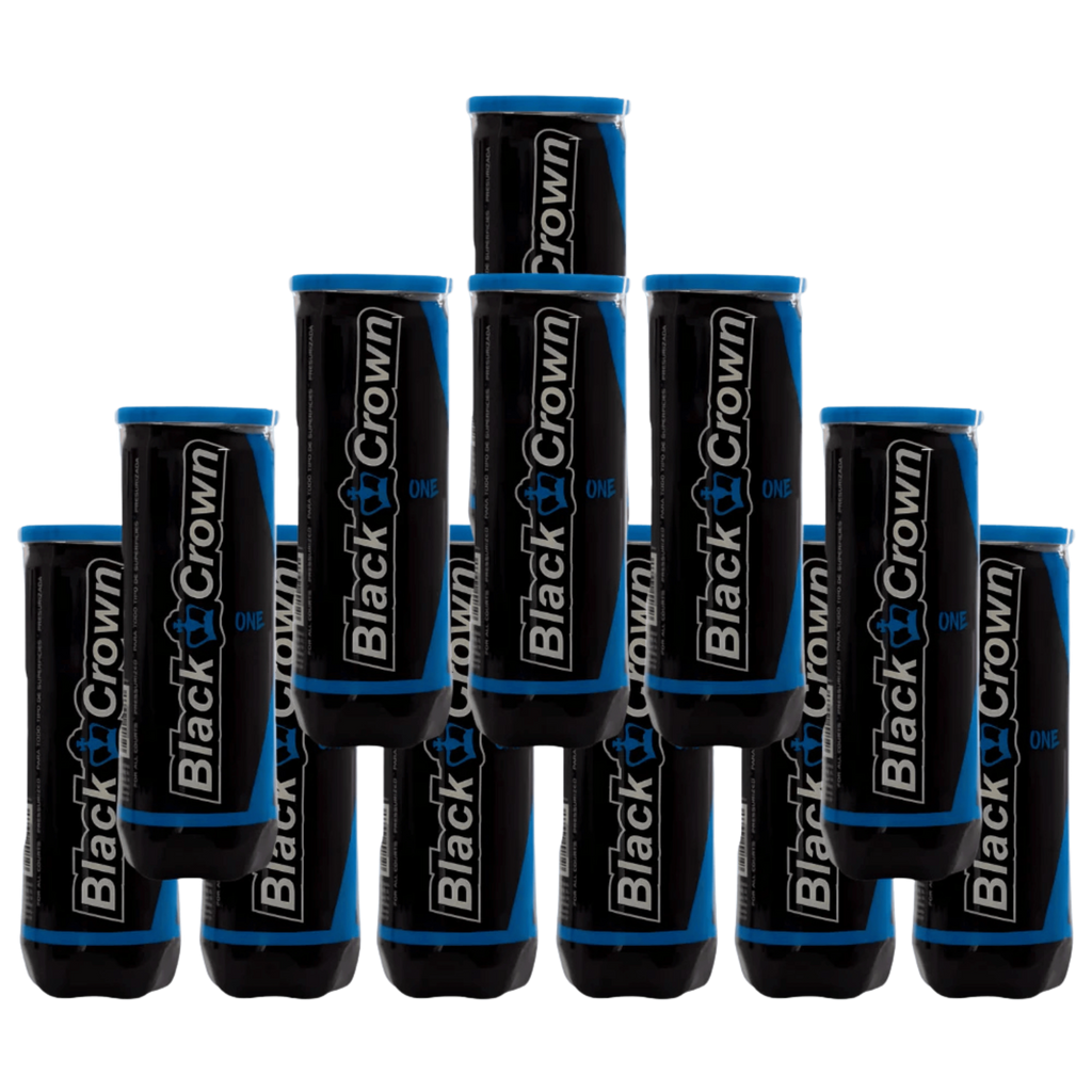 Pack de 12 tubes de balles de padel Black Crown One