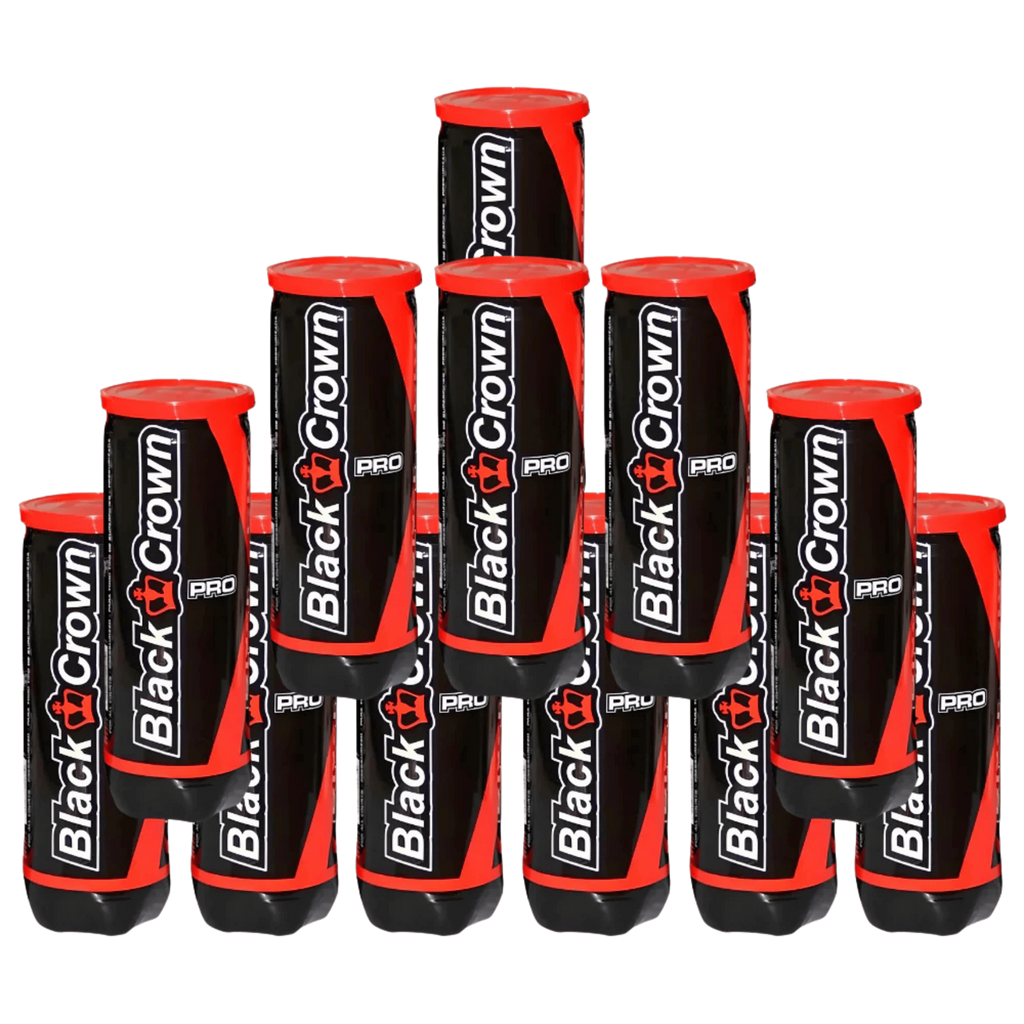 Pack de 12 tubes de balles de padel Black Crown Pro