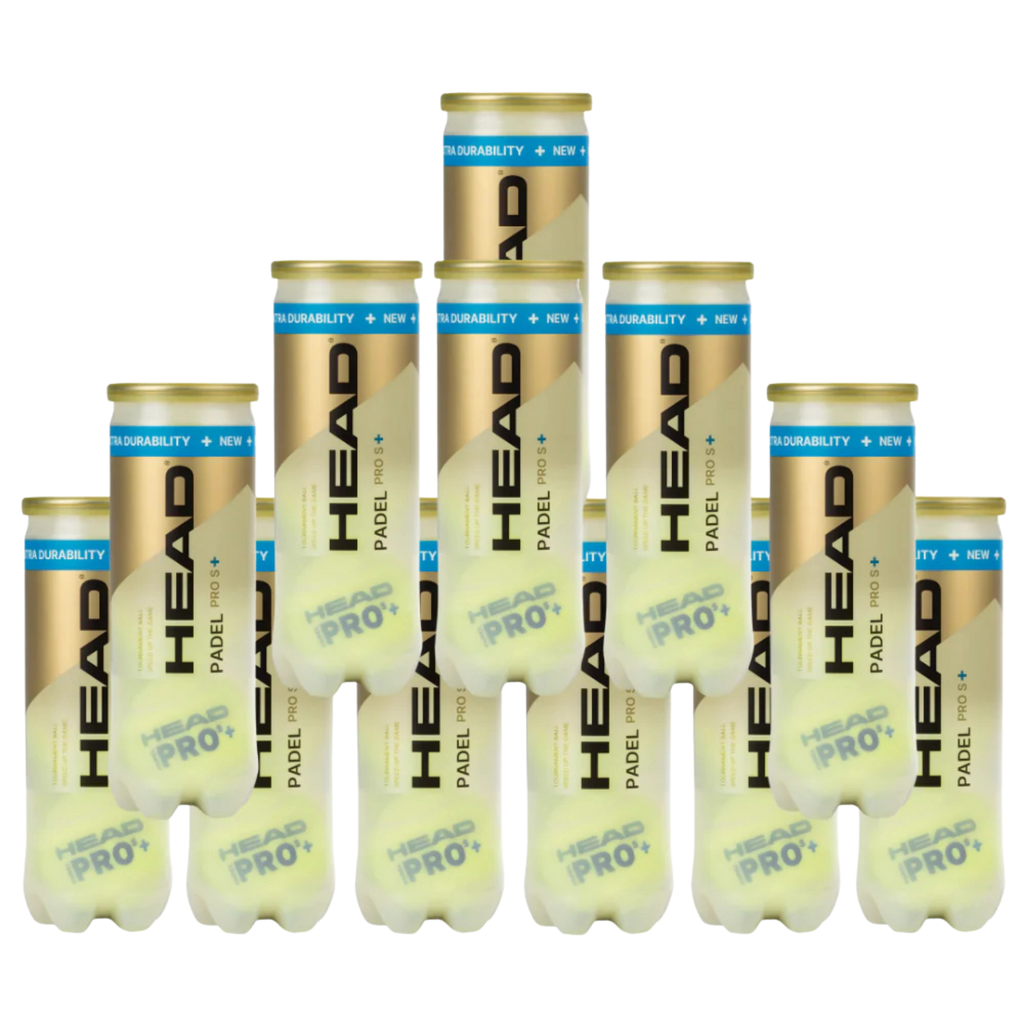 Pack de 12 tubes de balles de padel Head Pro S+