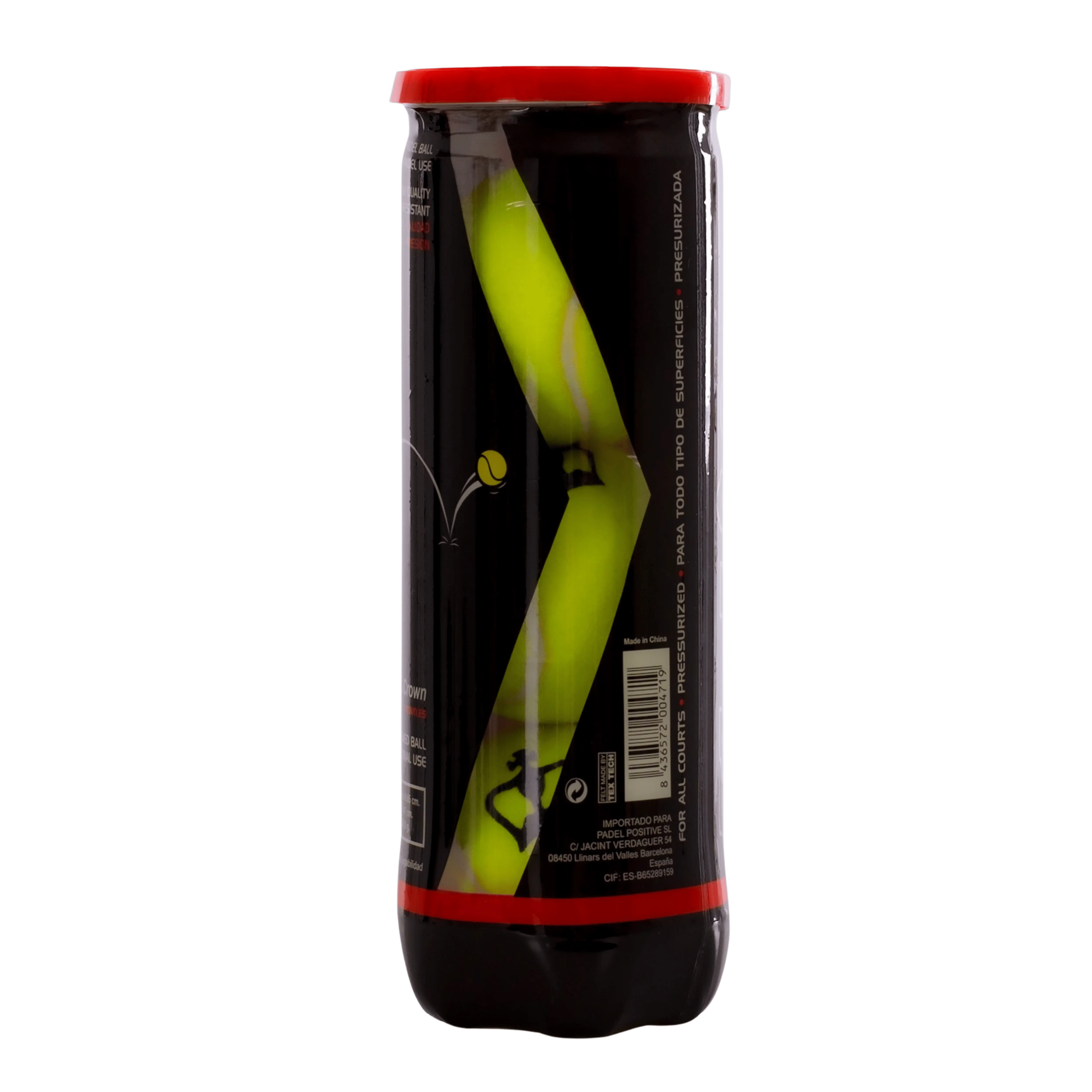 Carton de 24 tubes de balles de padel Black Crown Pro