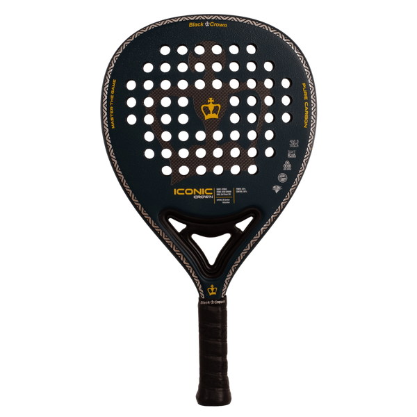 Raquette de padel Black Crown Iconic Crown 2026, vue de face