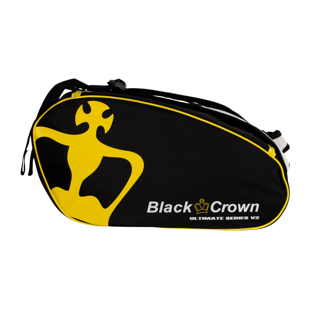 Sac de padel Black Crown Ultimate Series V2, coloris jaune, vue de l'autre côté