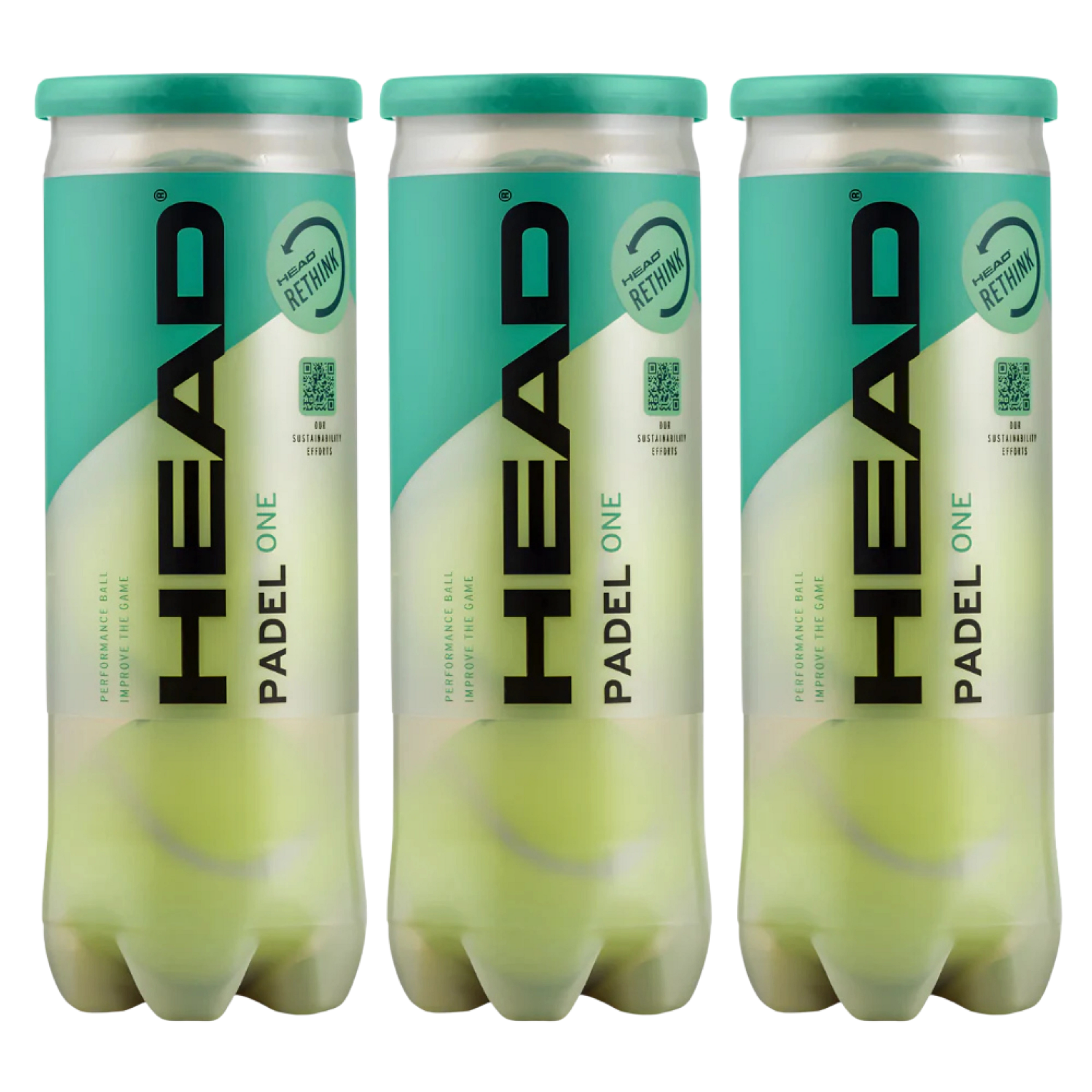 Tripack de 3 balles Head Padel One