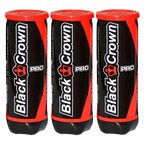 Tripack de 3 balles de padel Black Crown Pro