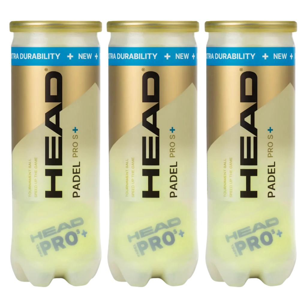 Tripack de 3 balles de padel Head Pro S+