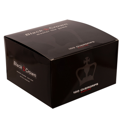 Boîte de 100 surgrips Black Crown lisses blancs