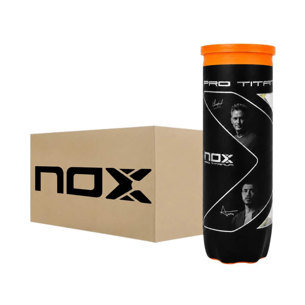 Carton de 24 tubes de balles de padel NOX Pro Titanium