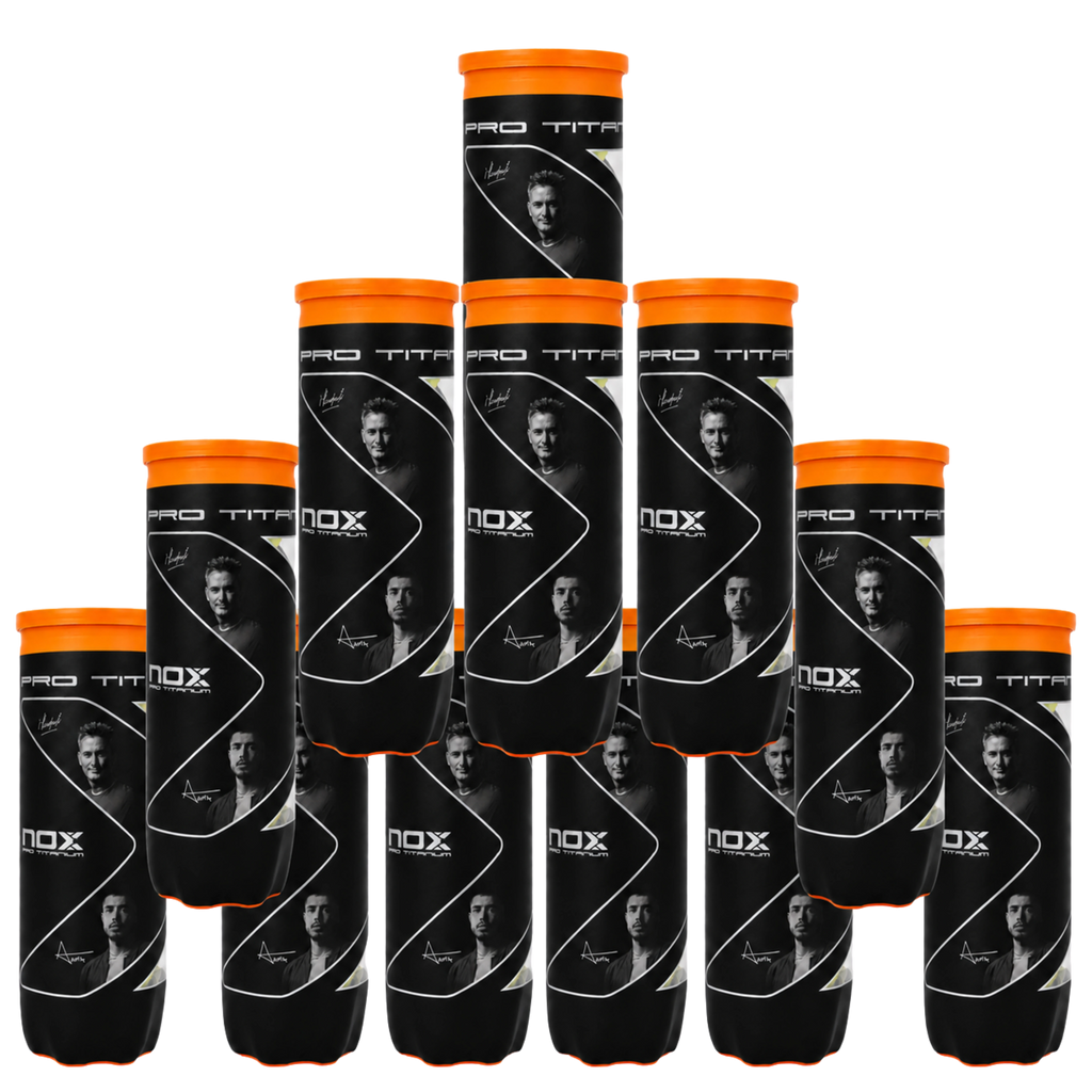Pack de 12 tubes de balles de padel NOX Pro Titanium