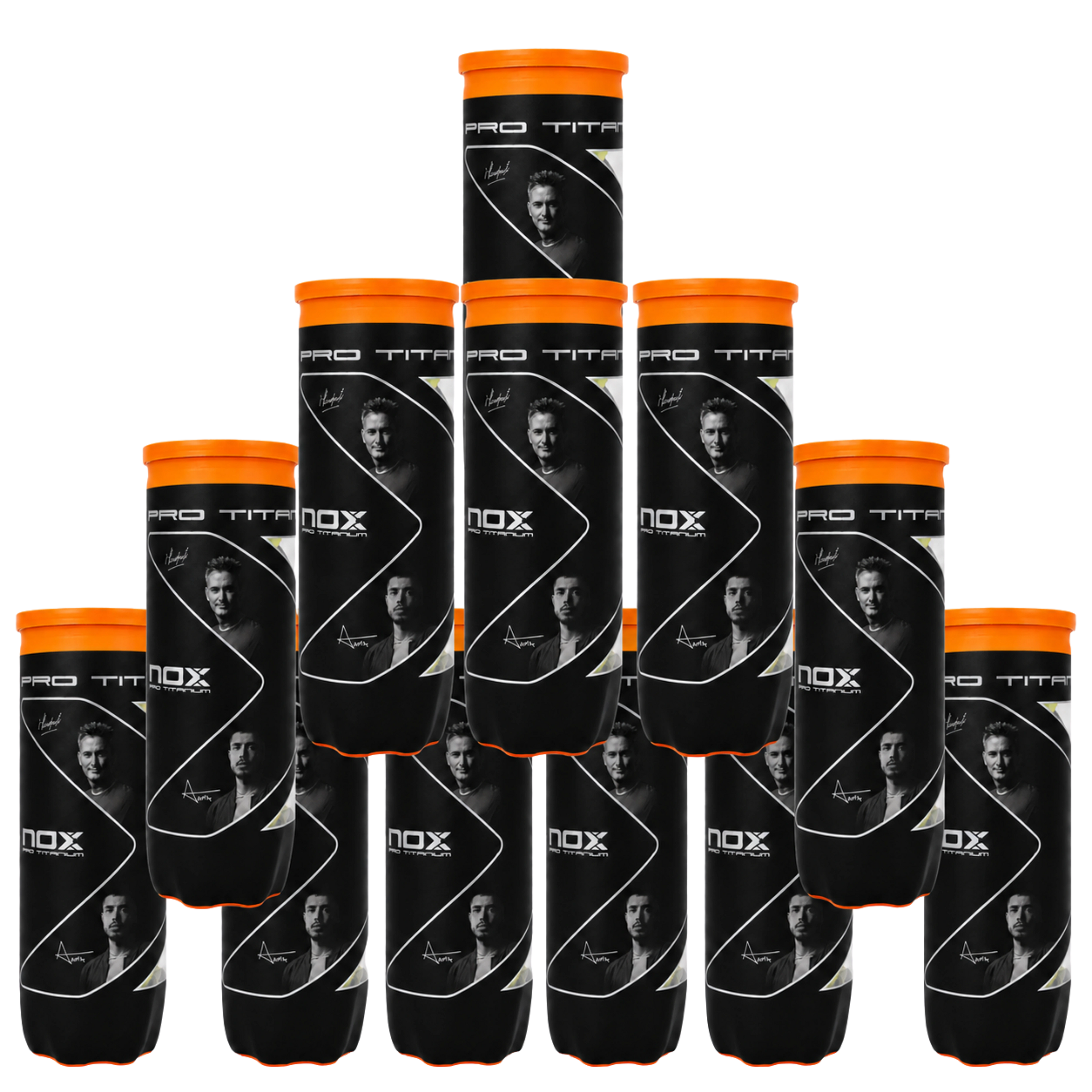 Pack de 12 tubes de balles de padel NOX Pro Titanium