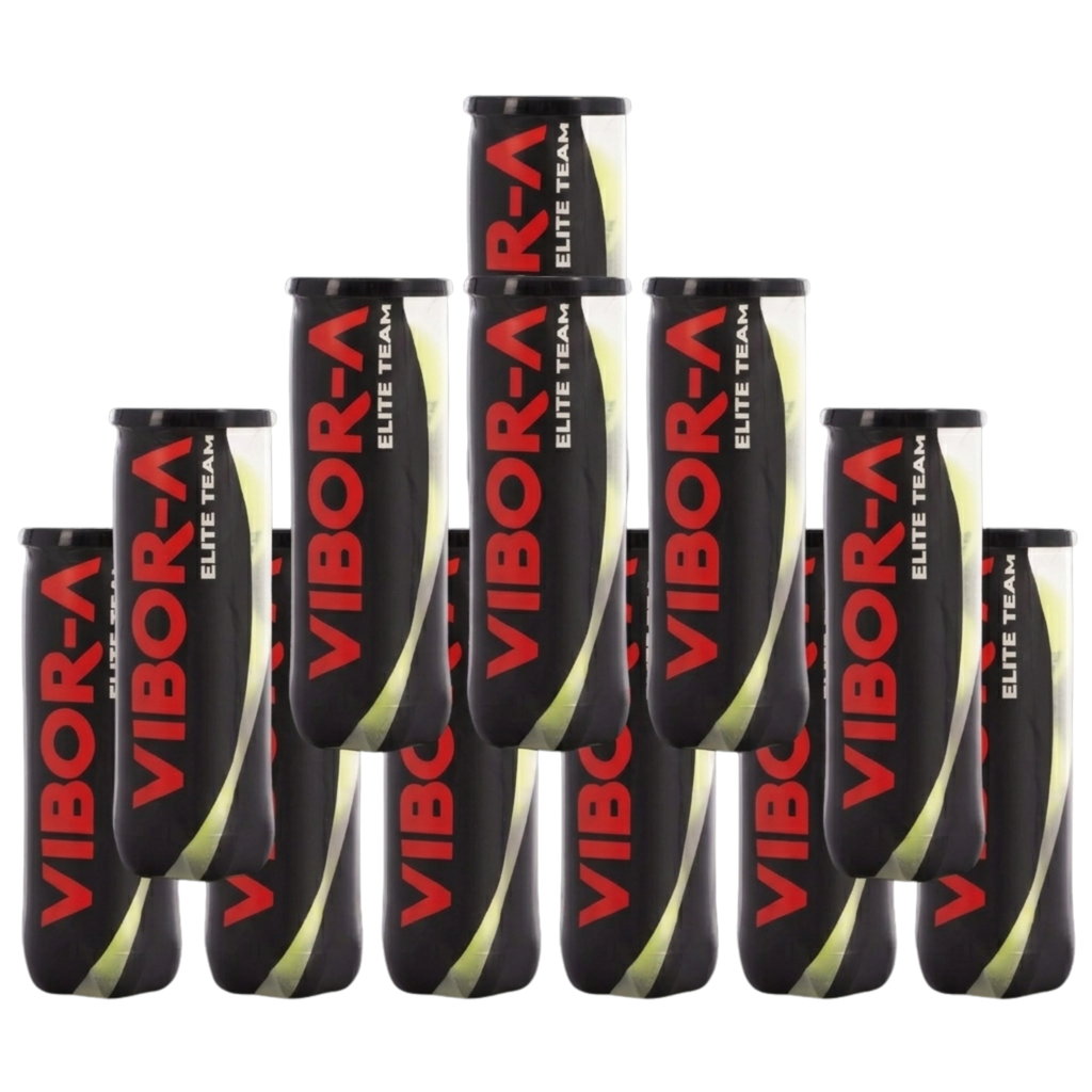 Pack de 12 tubes de balles de padel Vibor-A Elite Team