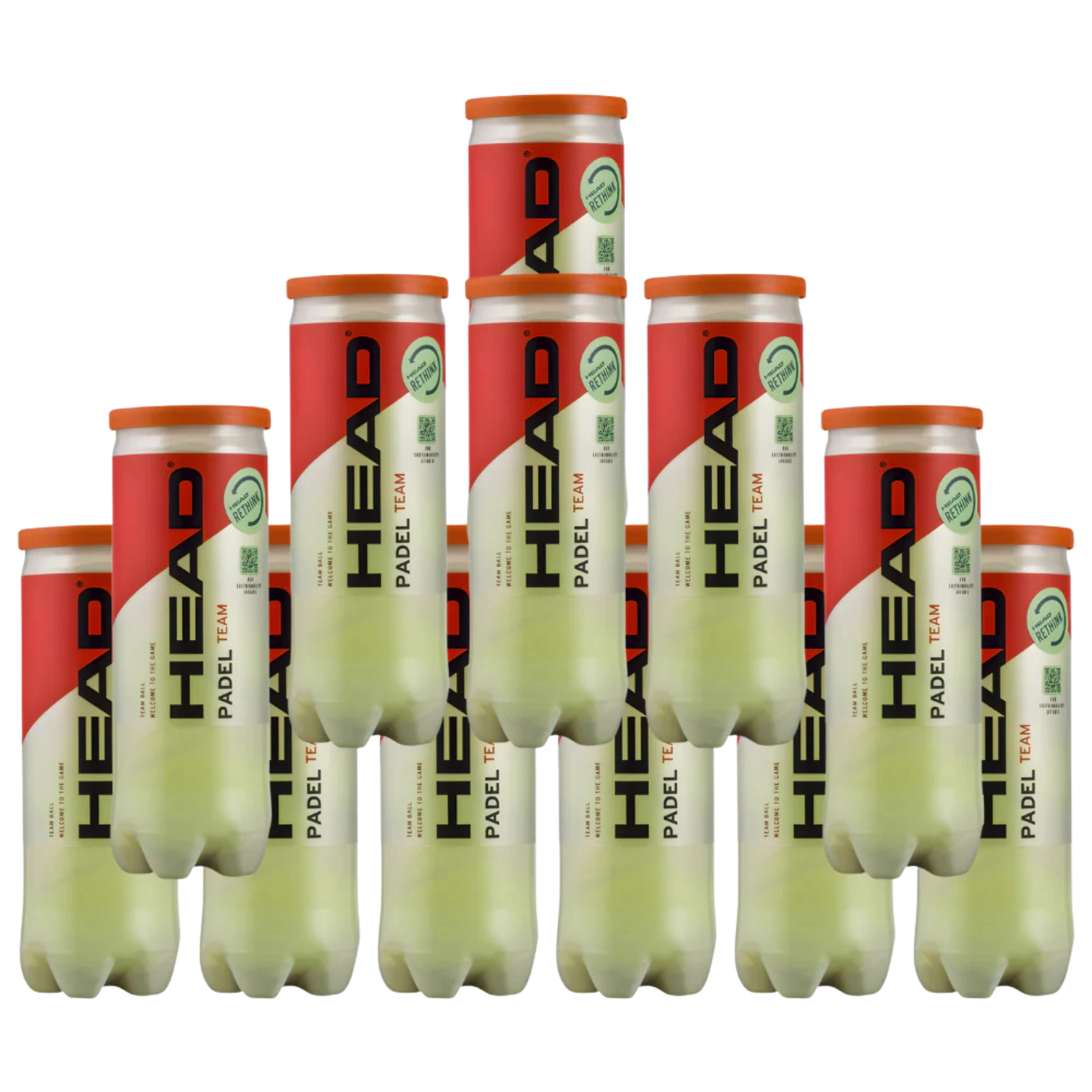 Pack de 12 tubes de balles Head Padel Team