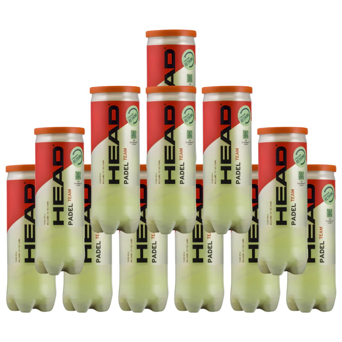 Pack de 12 tubes de balles Head Padel Team