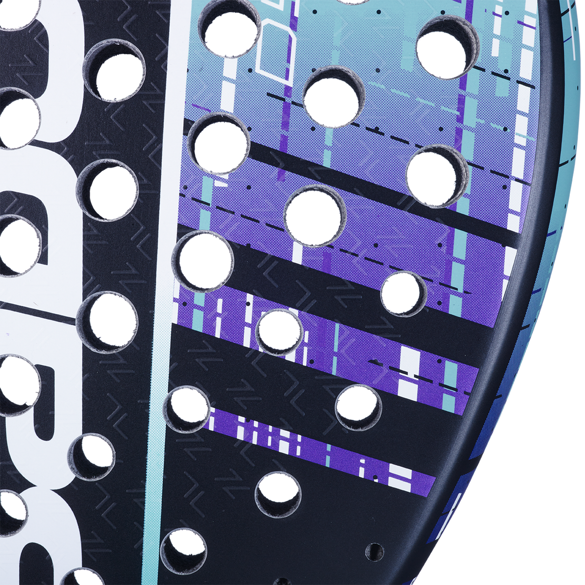 Babolat Dyna Spirit padel racket, close-up of the hitting surface