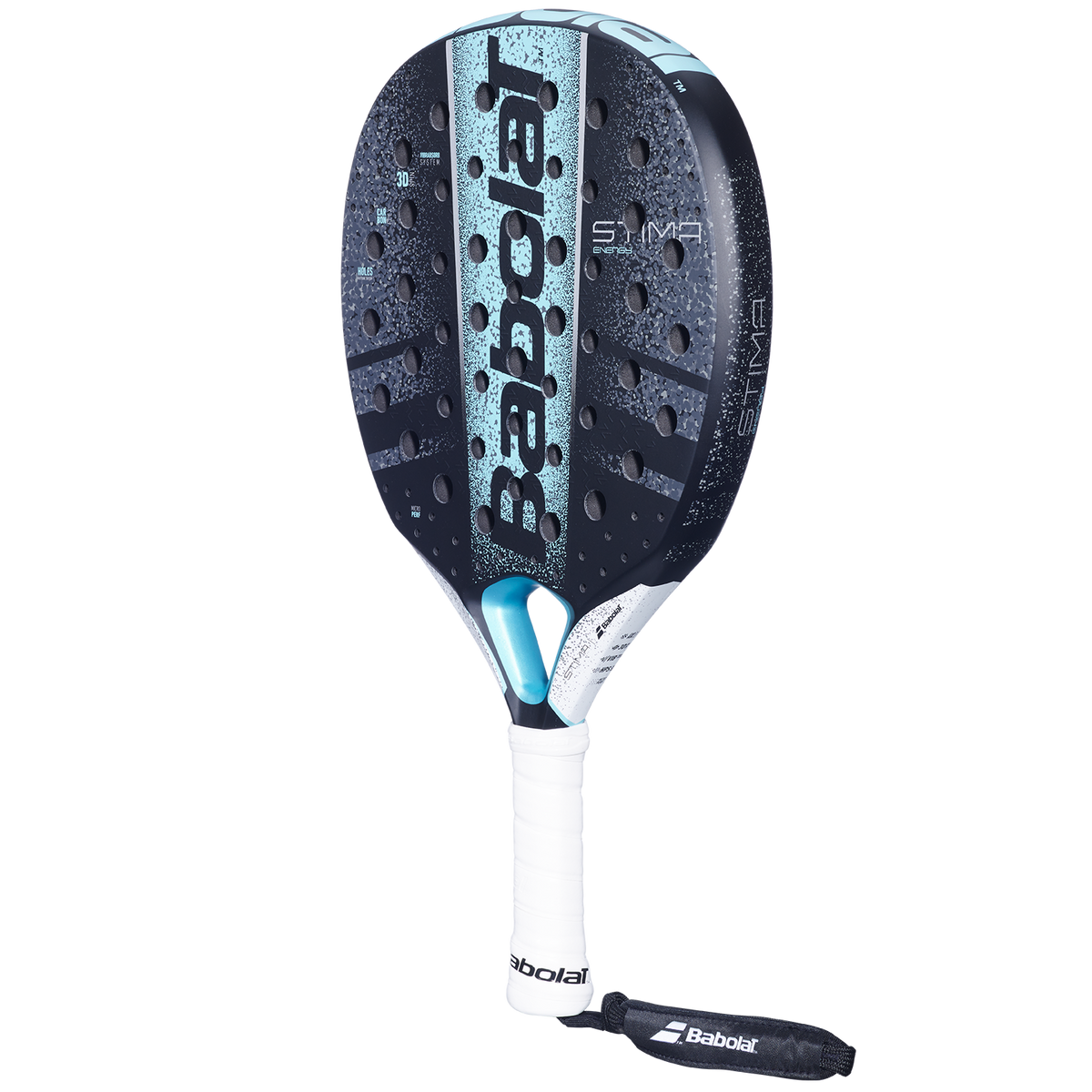 Raquette de padel Babolat Stima Energy, vue de trois quarts