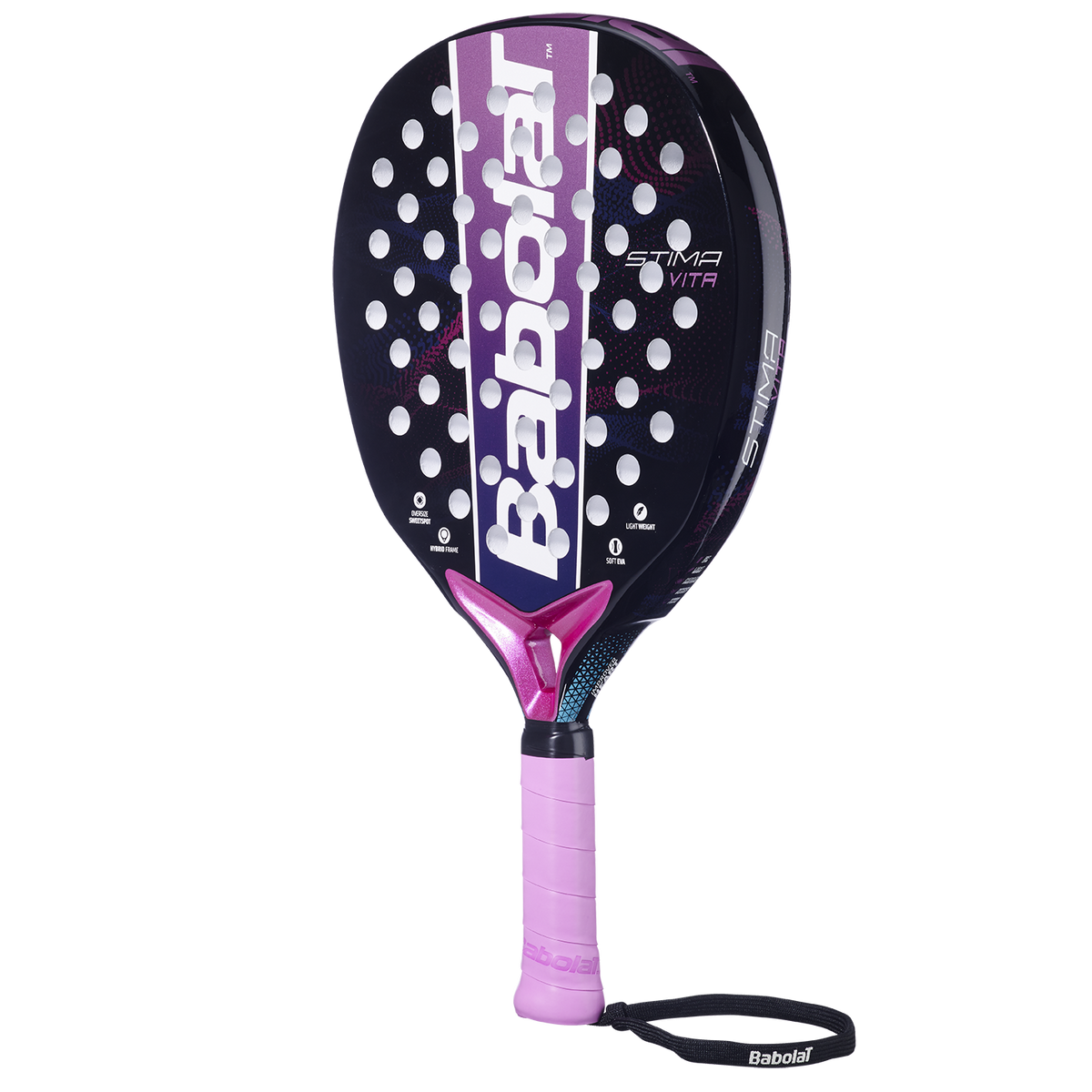Raquette de padel Babolat Stima Vita, vue de trois quarts