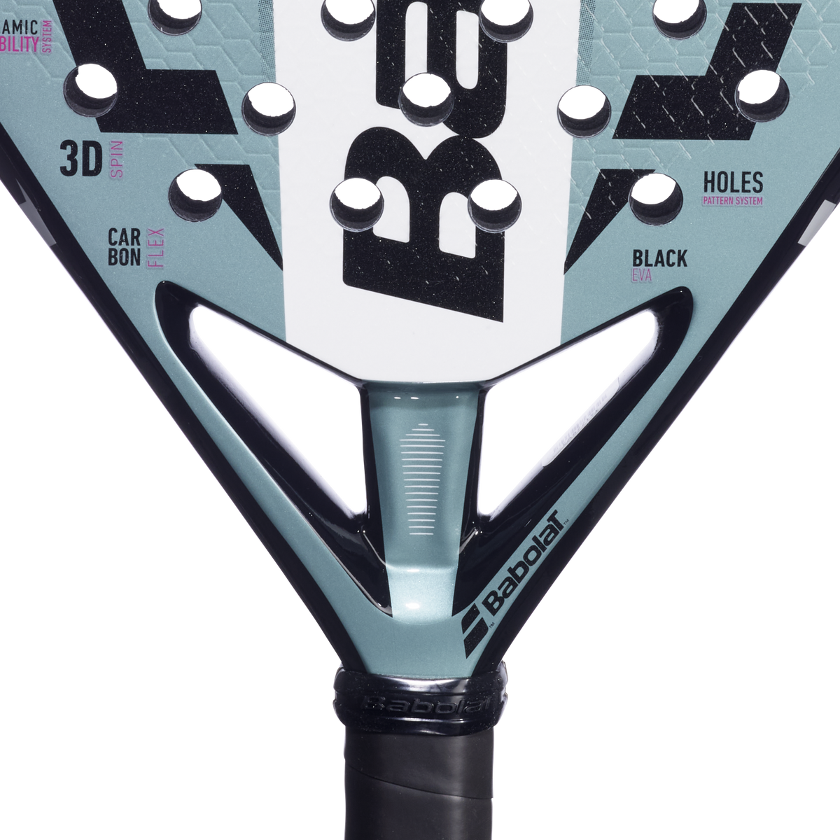 Babolat Veron Juan Lebrón 3.1 2027 padel racket, close-up of the heart