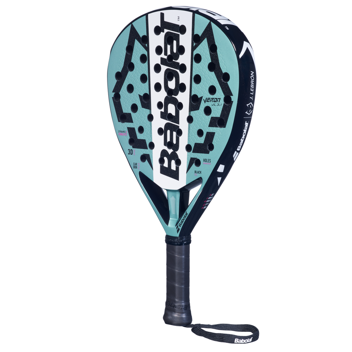 Babolat Veron Juan Lebrón 3.1 2027 padel racket, three-quarter view