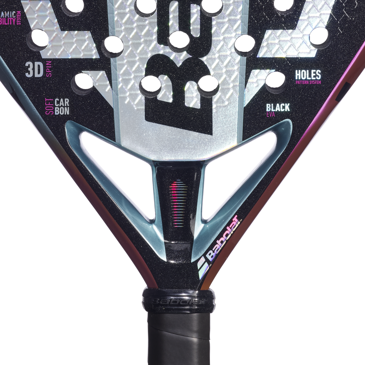 Babolat Viper Soft Juan Lebrón 3.1 2027 padel racket, close-up of the heart