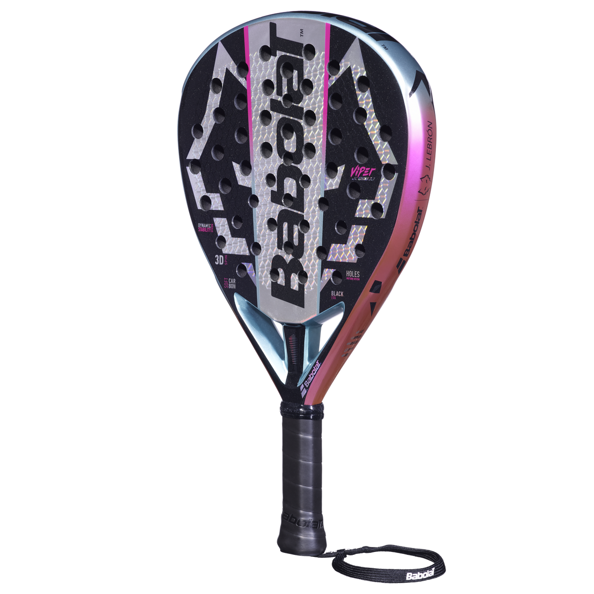 Babolat Viper Soft Juan Lebrón 3.1 2027 padel racket, three-quarter view
