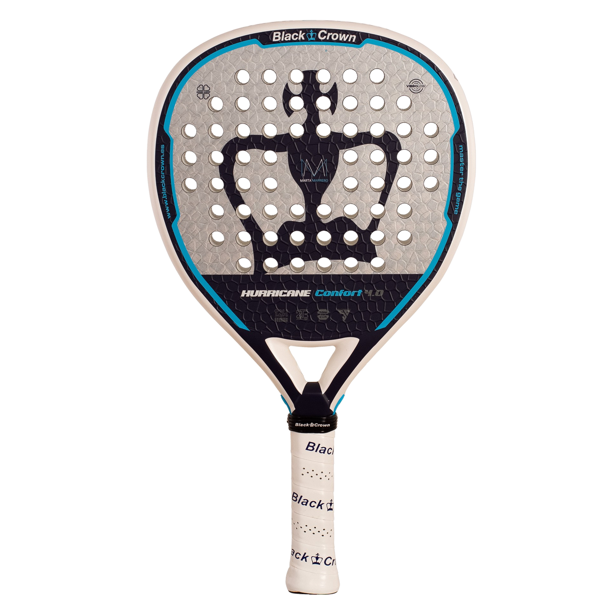 Raquette de padel Black Crown Hurricane Comfort 4.0, vue de face