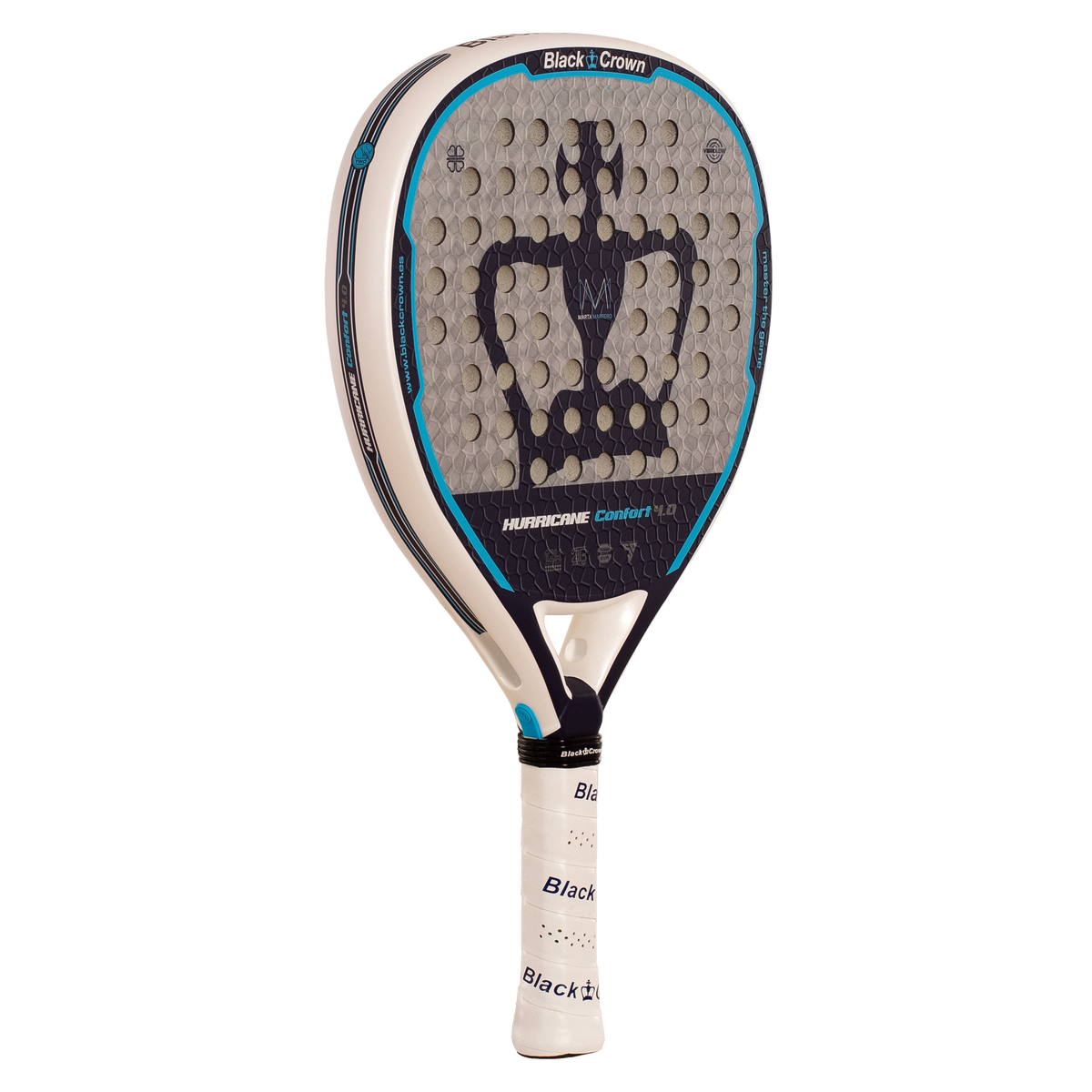 Raquette de padel Black Crown Hurricane Comfort 4.0, vue de profil
