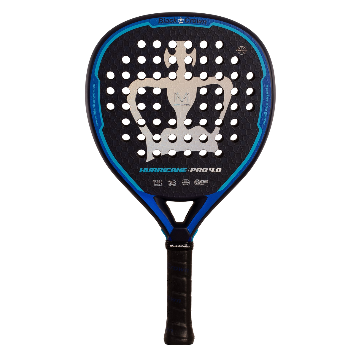 Raquette de padel Black Crown Hurricane Pro 4.0, vue de face