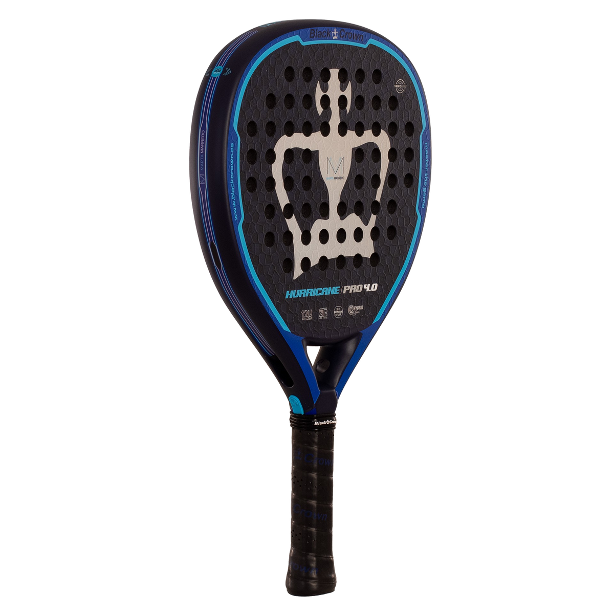 Raquette de padel Black Crown Hurricane Pro 4.0, vue de profil