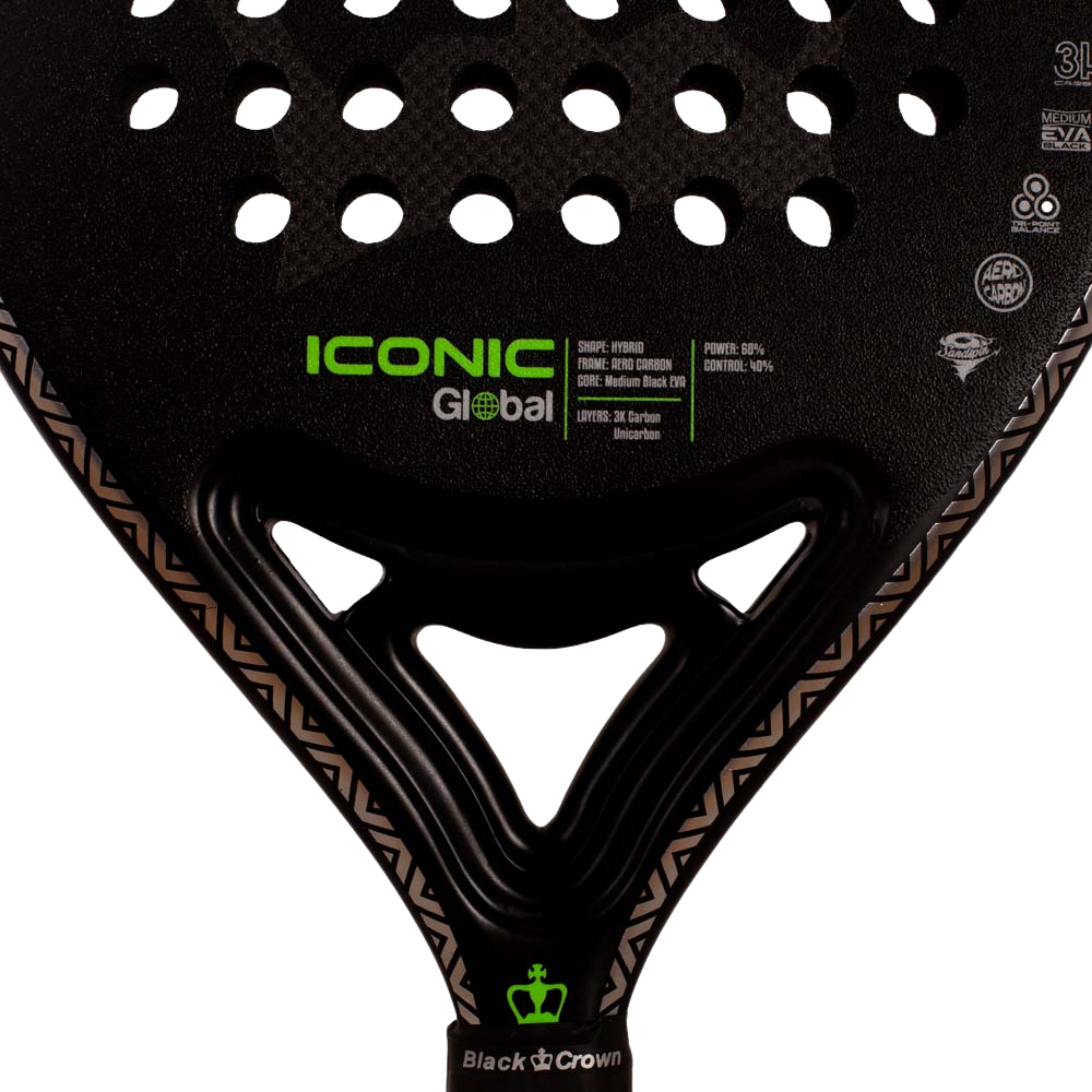 Raquette de padel Black Crown Iconic Global