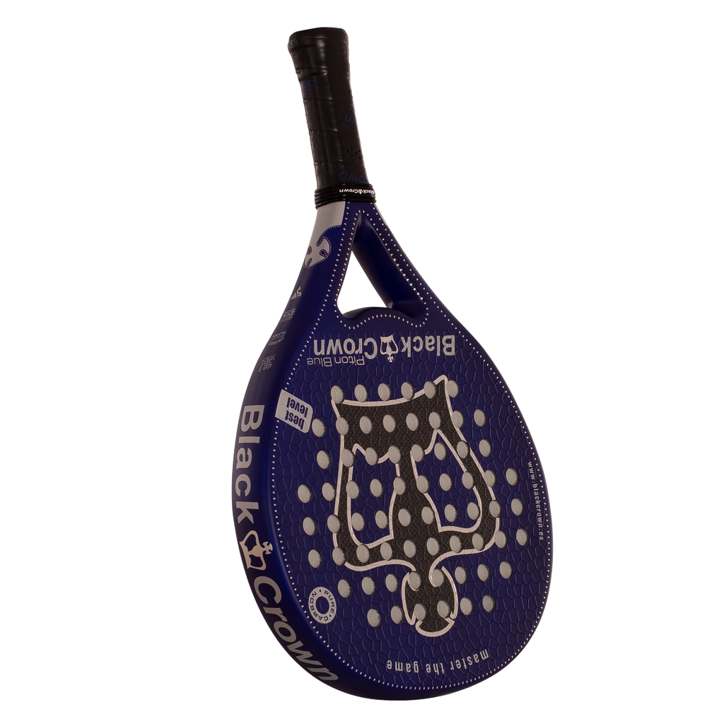 Raquette de padel Black Crown Piton Blue vue de profil