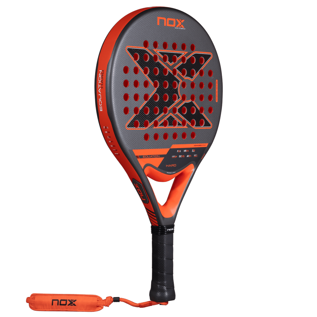 NOX Equation HARD Advanced 2027 padel racket, 45-degree view