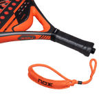 NOX Equation HARD Advanced 2027 padel racket, close-up of the handle and the wrist strap