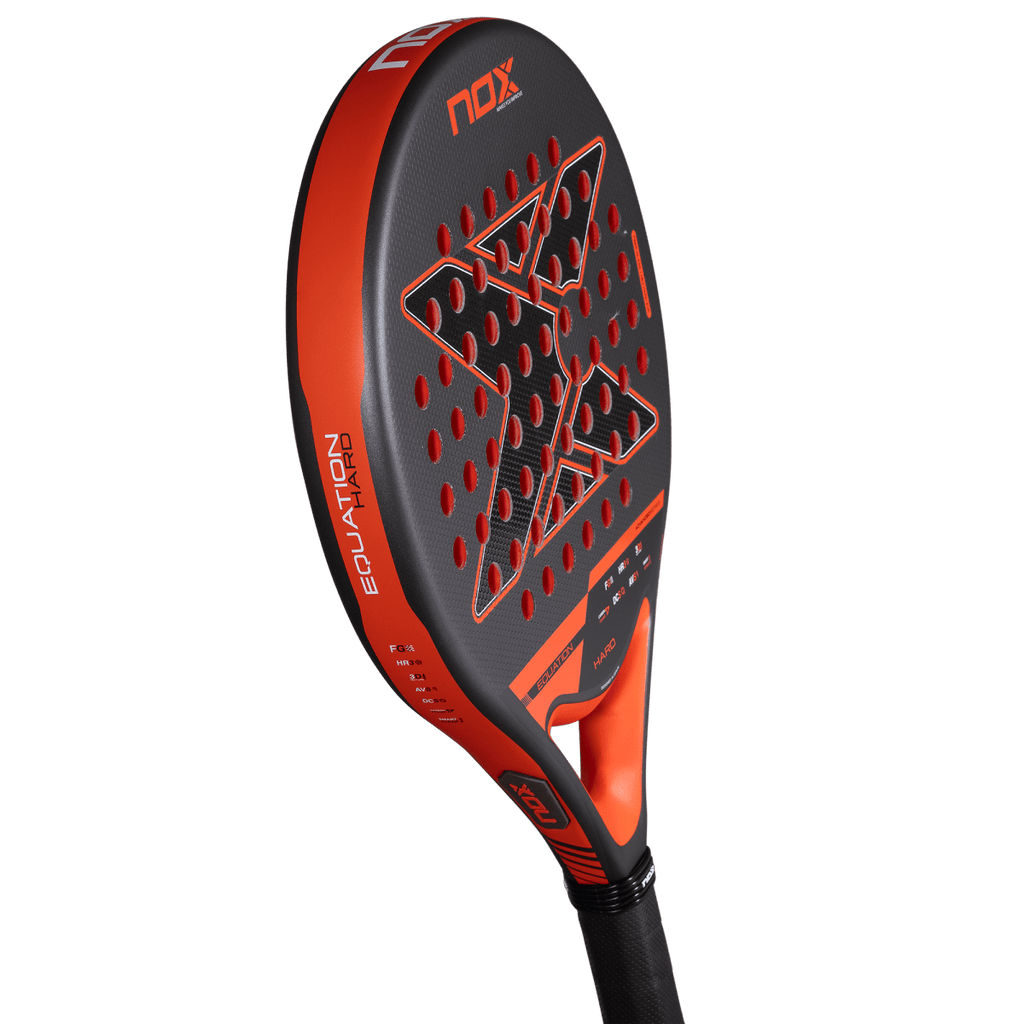 NOX Equation HARD Advanced 2027 padel racket, angled view