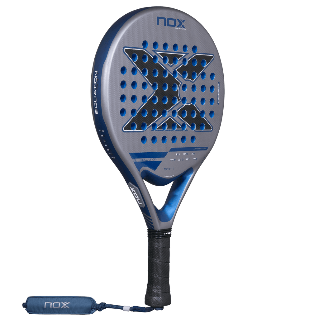 NOX Equation SOFT Advanced 2027 padel racket, 45-degree view