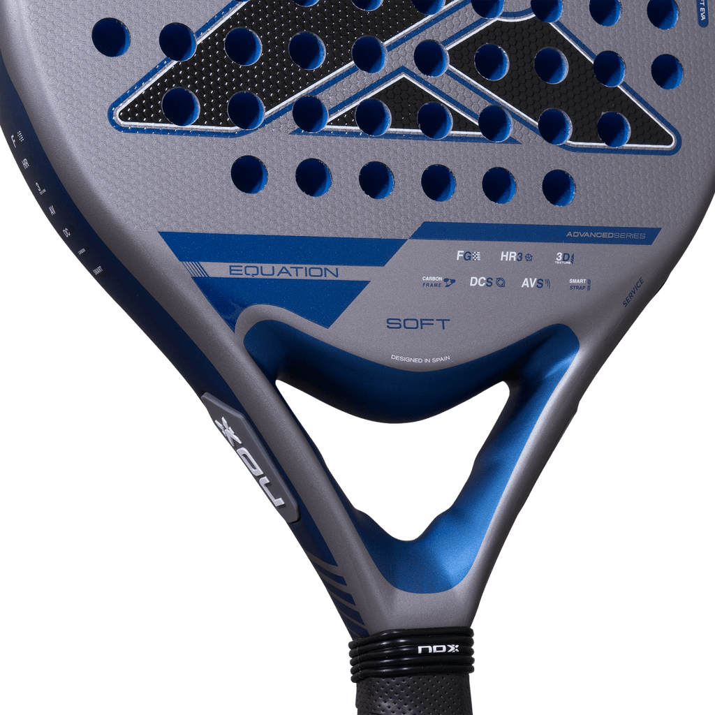 NOX Equation SOFT Advanced 2027 padel racket, close-up of the heart