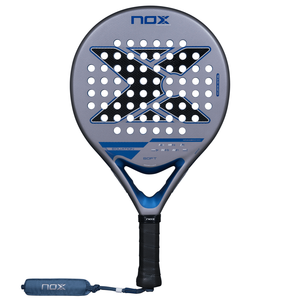 NOX Equation SOFT Advanced 2027 padel racket, front view
