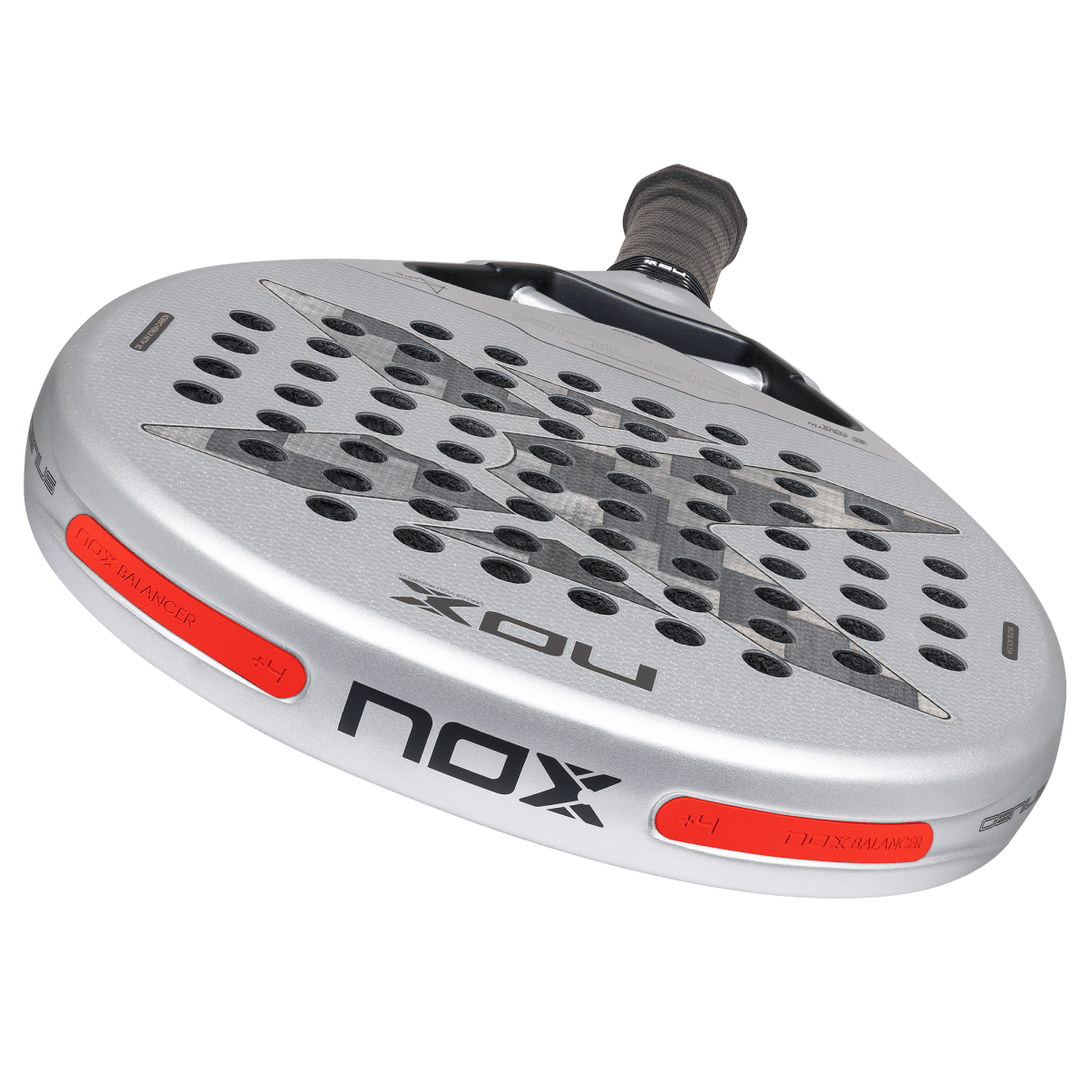 Raquette de padel NOX Genius 12K Alum XTREM 2027 by Agustín Tapia, contrepoids du système Weight Balance