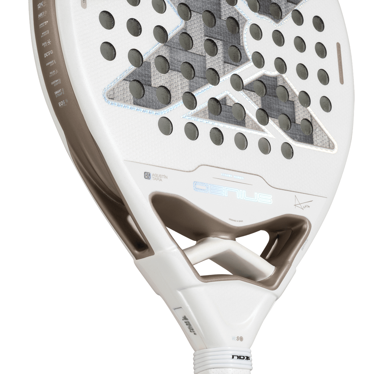 Raquette de padel NOX Genius 12K Alum XTREM Lite 2027 by Agustín Tapia, détail du cœur