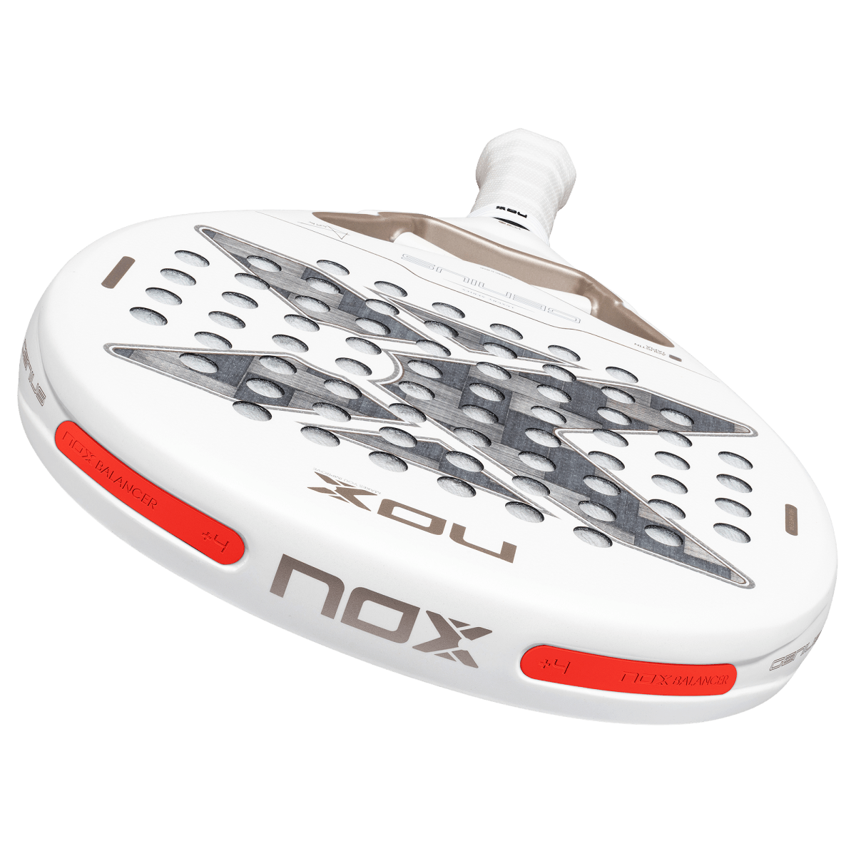 Raquette de padel NOX Genius 12K Alum XTREM Lite 2027 by Agustín Tapia, contrepoids du système Weight Balance