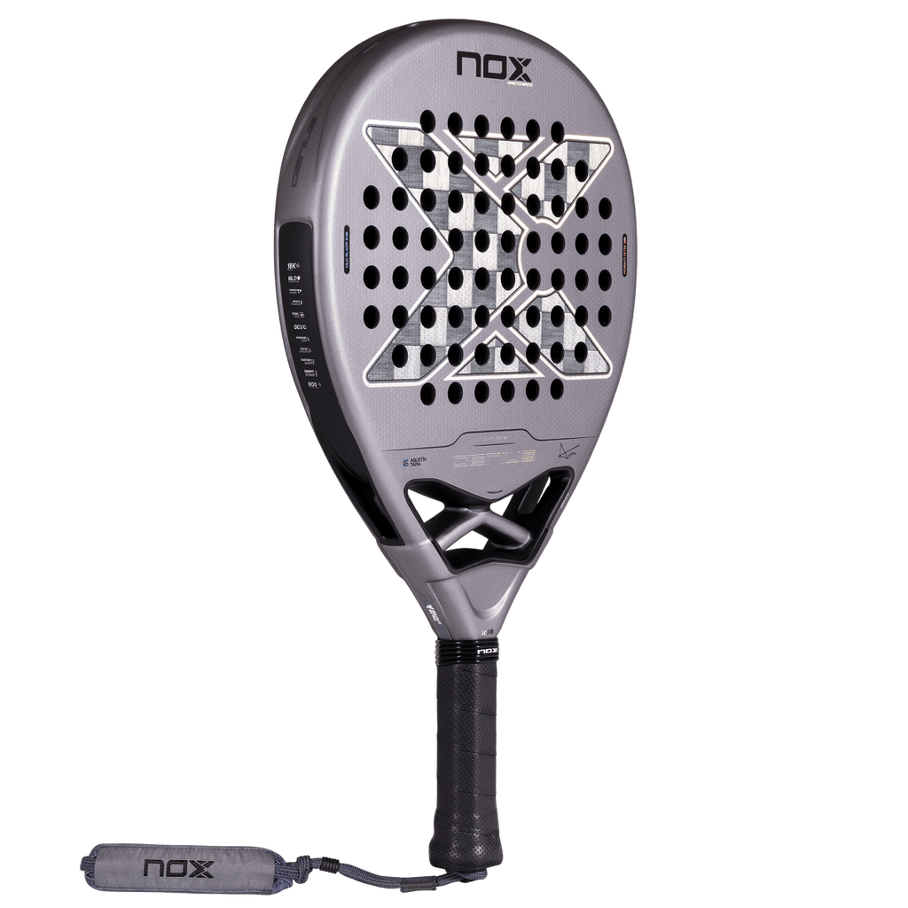 Raquette de padel NOX Genius 18K Alum 2027 by Agustín Tapia, vue à 45 degrés