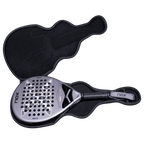 Raquette de padel NOX Genius 18K Alum 2027 by Agustín Tapia, dans son étui exclusif en forme de violon, ouvert