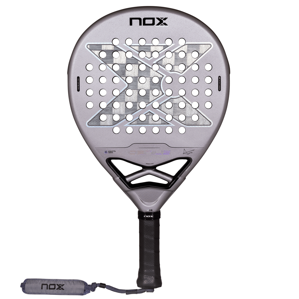 Raquette de padel NOX Genius 18K Alum 2027 by Agustín Tapia, vue de face