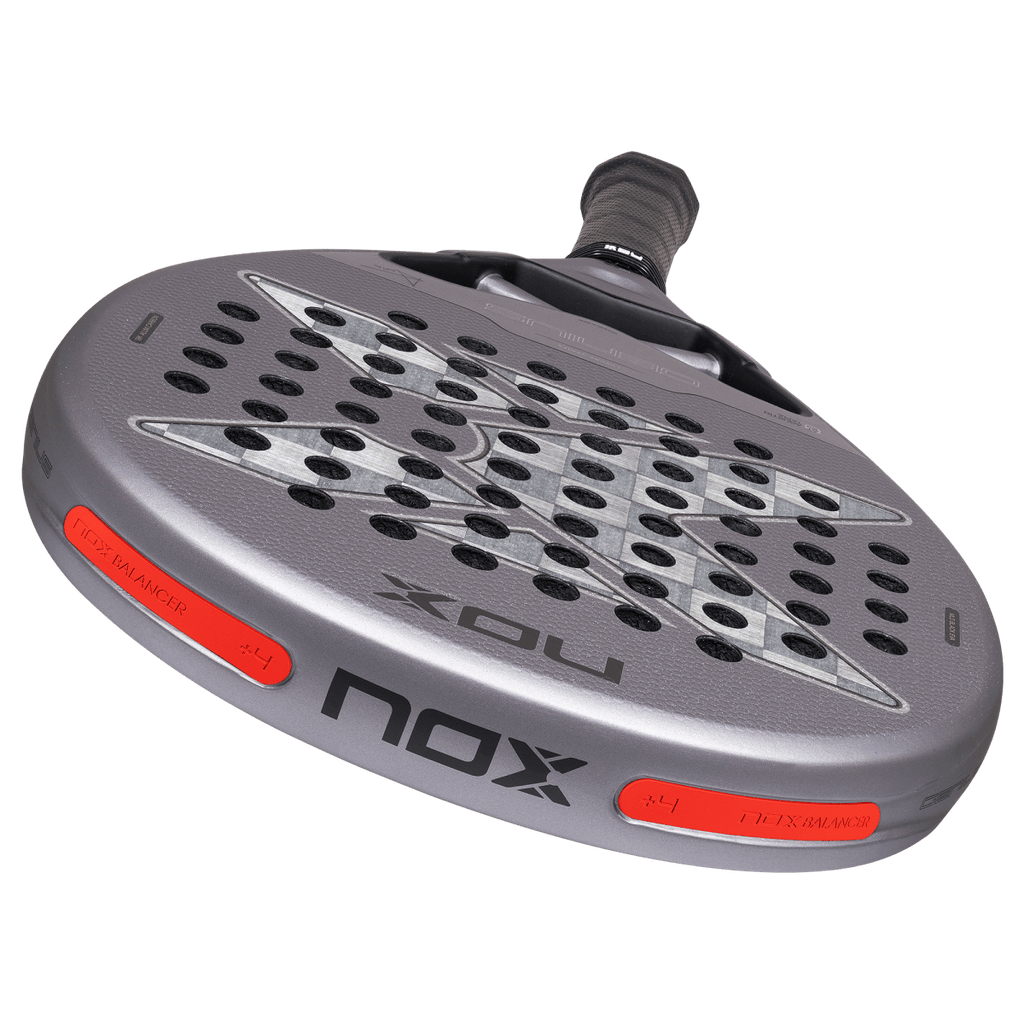 Raquette de padel NOX Genius 18K Alum 2027 by Agustín Tapia, contrepoids de 4 g du système Weight Balance