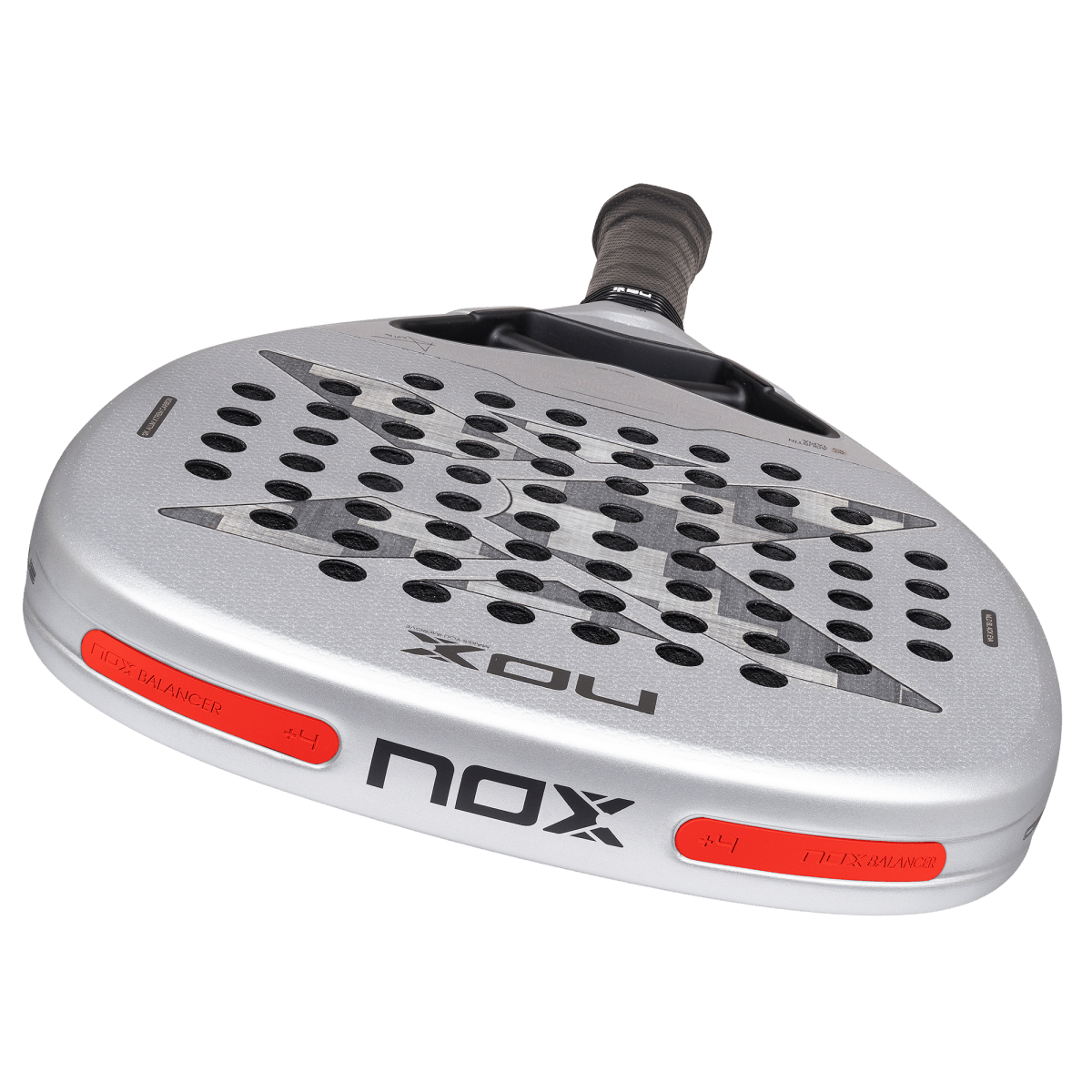 Raquette de padel NOX Genius Attack 12K Alum XTREM 2027 by Agustín Tapia, contrepoids du système Weight Balance