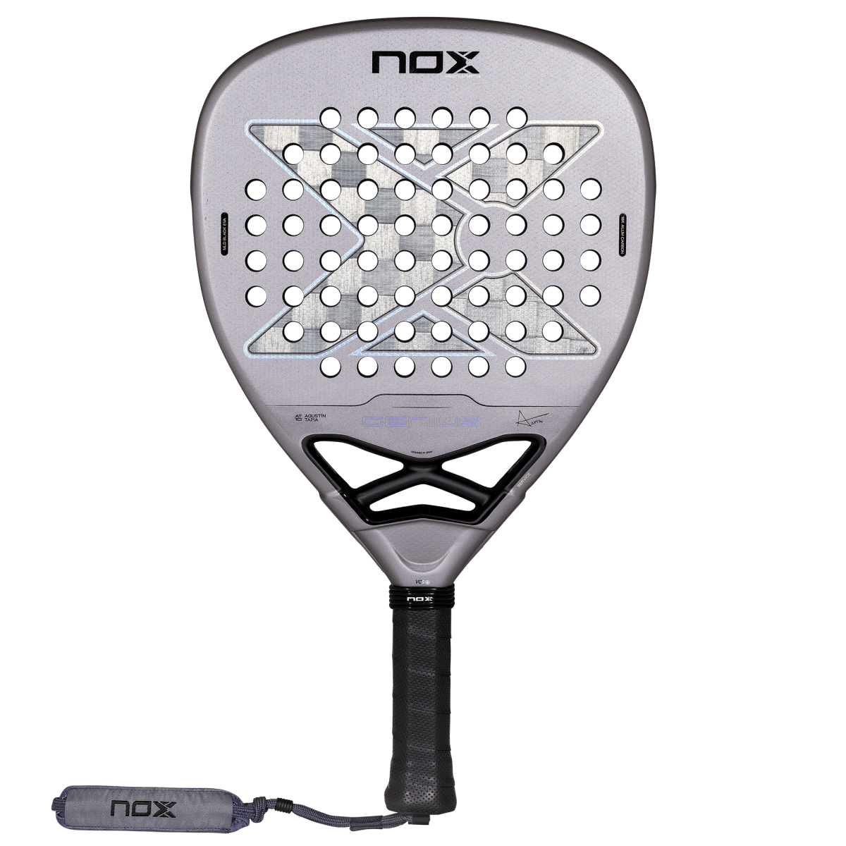 Raquette de padel NOX Genius Attack 18K Alum 2027 by Agustín Tapia, vue de face