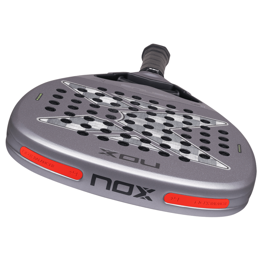 Raquette de padel NOX Genius Attack 18K Alum 2027 by Agustín Tapia, contrepoids du système Weight Balance